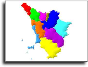 Books, video and multimedia for each town in Tuscany