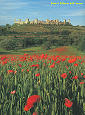 A panoramic view of Monteriggioni, in the province of Siena