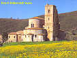 A view of the abbey of Sant'Antimo, in Montalcino
