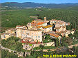 An aeral view of Sovicille in the province of Siena