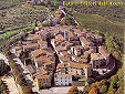 An aerial view of the Radda in Chianti's walled castle
