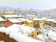 a view of Alica with snow, villages of the town of Palaia in province of Pisa.