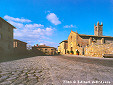 The central square of Monteriggioni, in province of Siena