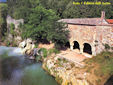 The late-medieval spa buildings at the Bagni di Petriolo, on the river Farma, Civitavella Paganico, Grosseto
