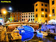 A night view of the neighborhood Nuova Venezia, in the town of Livorno