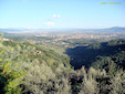 The panoramic view of the Vincio valley and the town of Pistoia